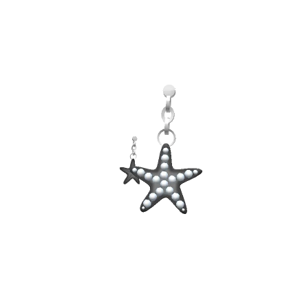 Starfish Pearl Earrings Black 