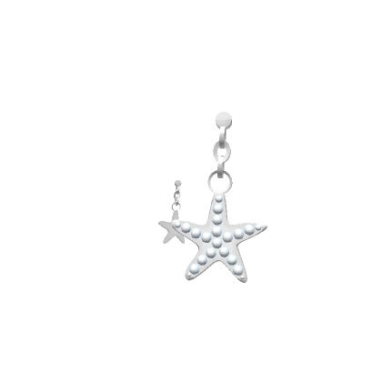 Starfish Pearl Earrings White