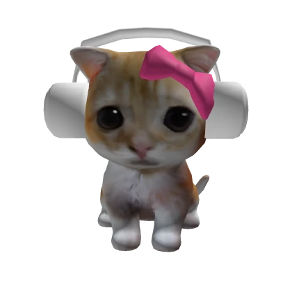 Cute Cat with headphones