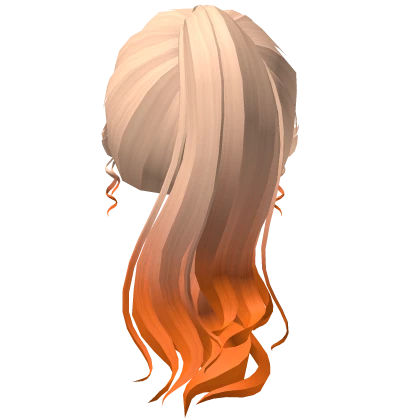 Halloween Blonde & Orange Wavy Ponytail