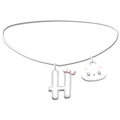 ♡ h initial kitty necklace 3.0