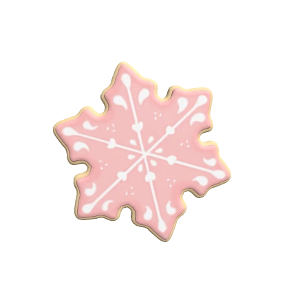 Christmas Snowflake Cookie (Pink)