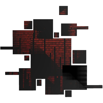 [ANIMATED] GLITCHED RED BINARY FACE COVER CORRUPT