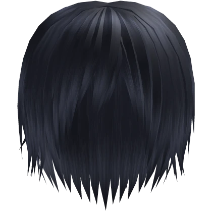 midnight blue emo messy japanese anime boy hair