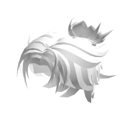 Messy Middle Part with Man Bun Boy Hair (White)