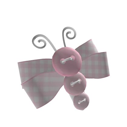 igari Pink ribbon button butterfly 