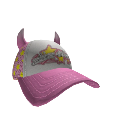 Star 222 NYC Horn Trucker Cap -- Pink