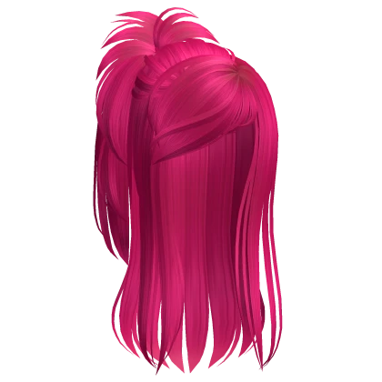 Scene Gyaru Fluffy Ponytail (Hot Pink)