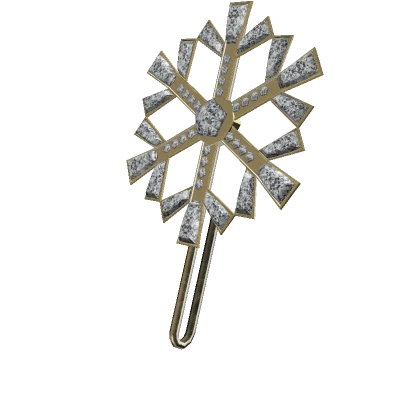 Rhinestone Snowflake Hairclip