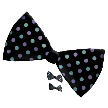 ♡ cute pastel goth pattern big polka dot bow