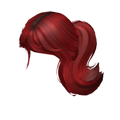 Spiked Fluffy Ponytail in Red