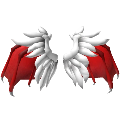 White and Red Angel/Demon Hybrid Wings