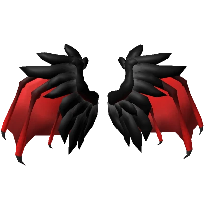 Black and Red Angel/Demon Hybrid Wings