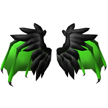 Black and Green Angel/Demon Hybrid Wings