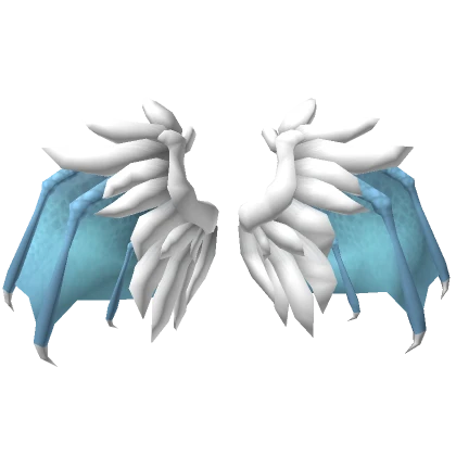 White and Blue Angel/Demon Hybrid Wings