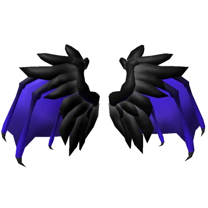 Black and Purple Angel/Demon Hybrid Wings