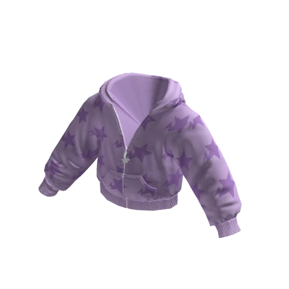 Star Zip Hoodie Purple