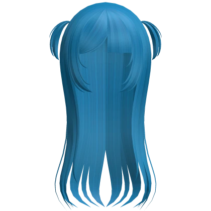 ♡ kawaii side pigtails long ice blue hair