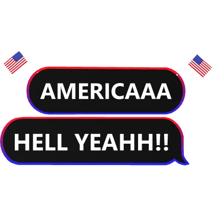 4th of July AMERICAAA! text