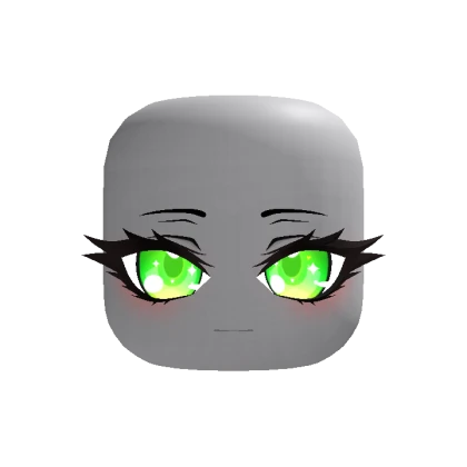 Animated Cute Chibi Face - Green