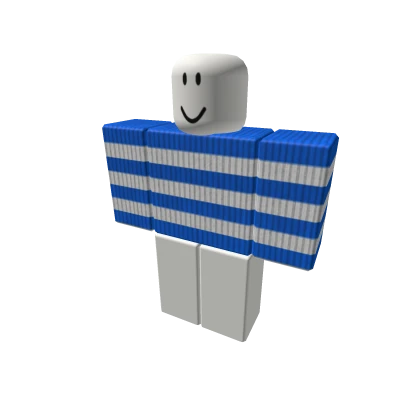 [SOS] Blue & White Striped Turtle Neck Top