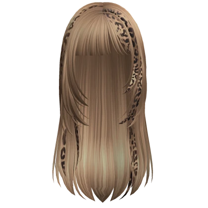 gyaru leopard print butterfly cut (honey blonde)