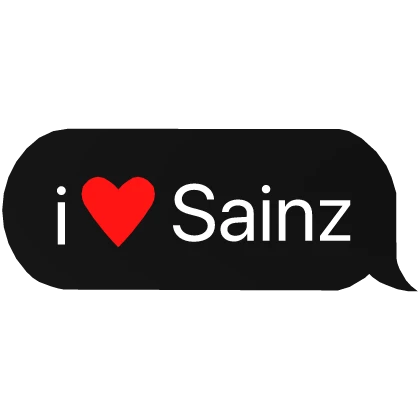 i heart sainz text f1 racing