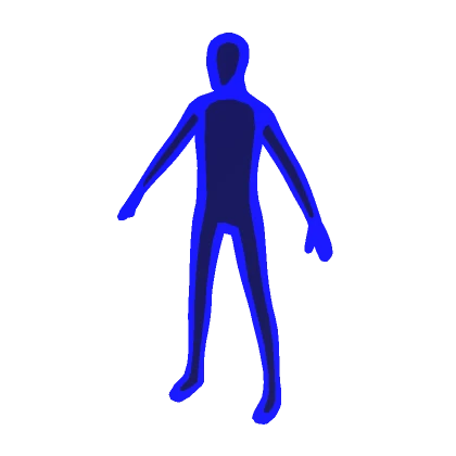 Blue Full-Body Outline Aura (+ Head)