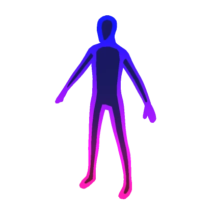 Purple Gradient Full-Body Outline Aura (+ Head)