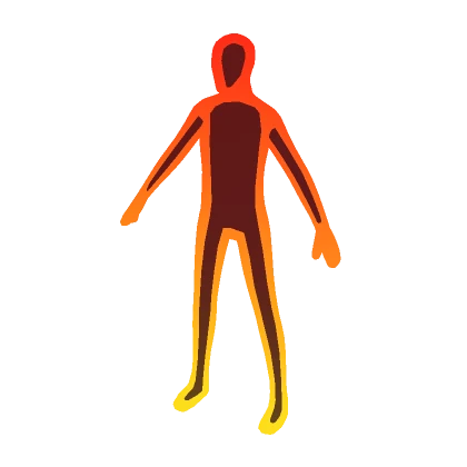 Orange Gradient Full-Body Outline Aura (+ Head)