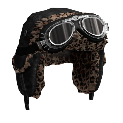 Leopard Winter Ushanka w/ Spiked Goggles