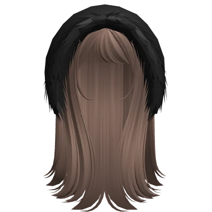 Emo hair w/ Black hood in Milk Tea Brown