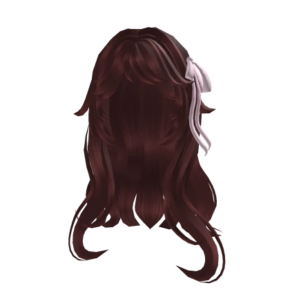 CherryWood Hair w Pink Bow