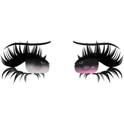 ♡ girly anime lashes (white/pink)