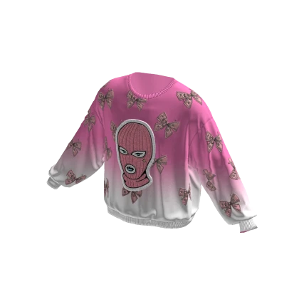 Sweater Gradient Money - Merah Muda