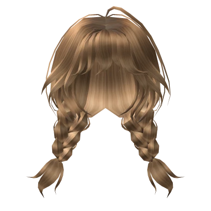 🍀Cute Braided Pigtails (Honey Blonde)