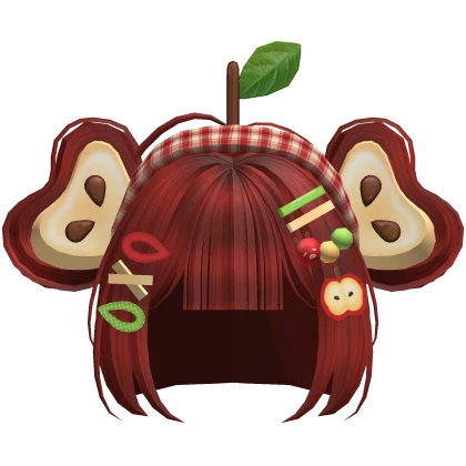 Igari Mori Kei Harajuku Apple Buns in Red