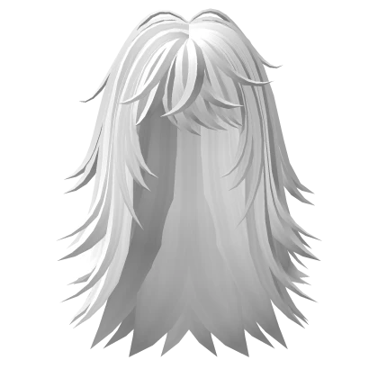 Long Spiky Anime Villain Boy R6 Hair in White