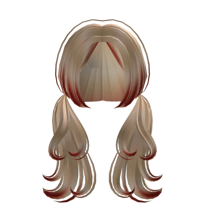 Heart shape Pigtails Hair in Blonde and red