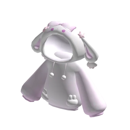 soft fluffy angel bunni hoodie pink♡ 