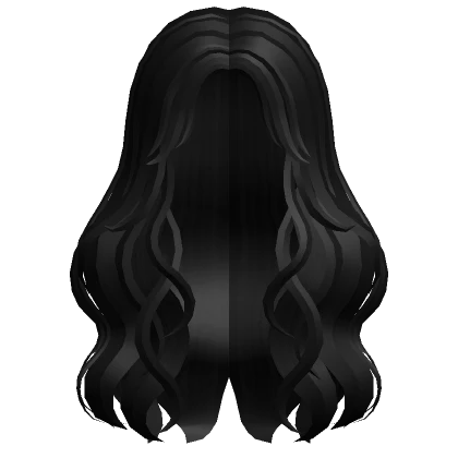 Black Waves with Curtain Bangs