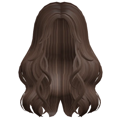 Brown Waves with Curtain Bangs