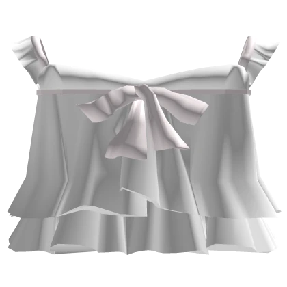 ♡ BabyDoll Ruffle Dress In White & Pink 
