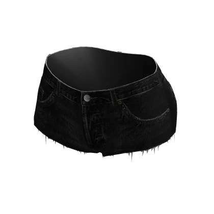 Washed Black Denim Shorts