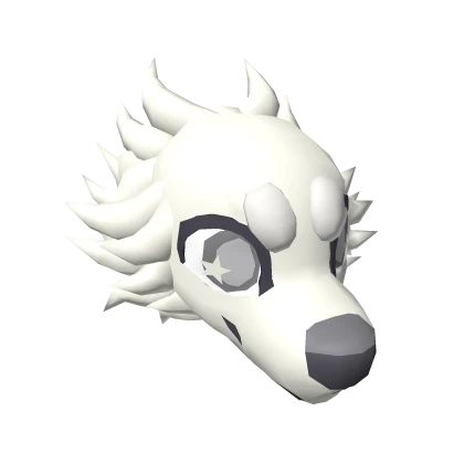 White wolf head