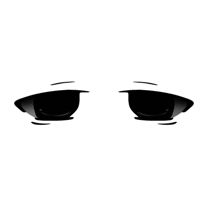☾ tired droopy anime eyes (black)