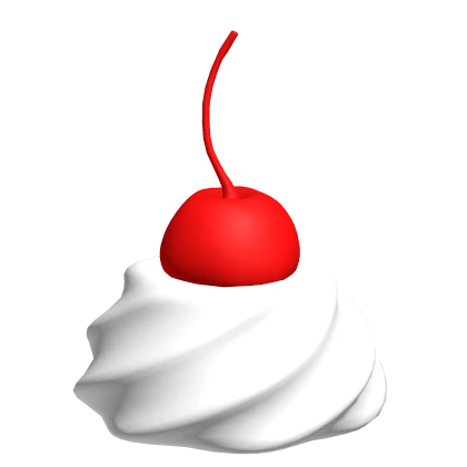 Cute Whipped Cream Hat Cherry Kawaii