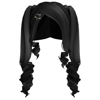 Y2k gyaru princess curly pigtails in