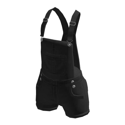 overall shorts black