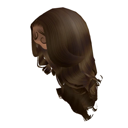 Curled Middle Part [Brown]
